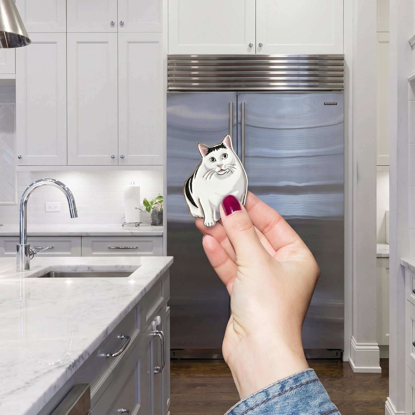 Confused Cat Meme Magnetic Fridge Magnet