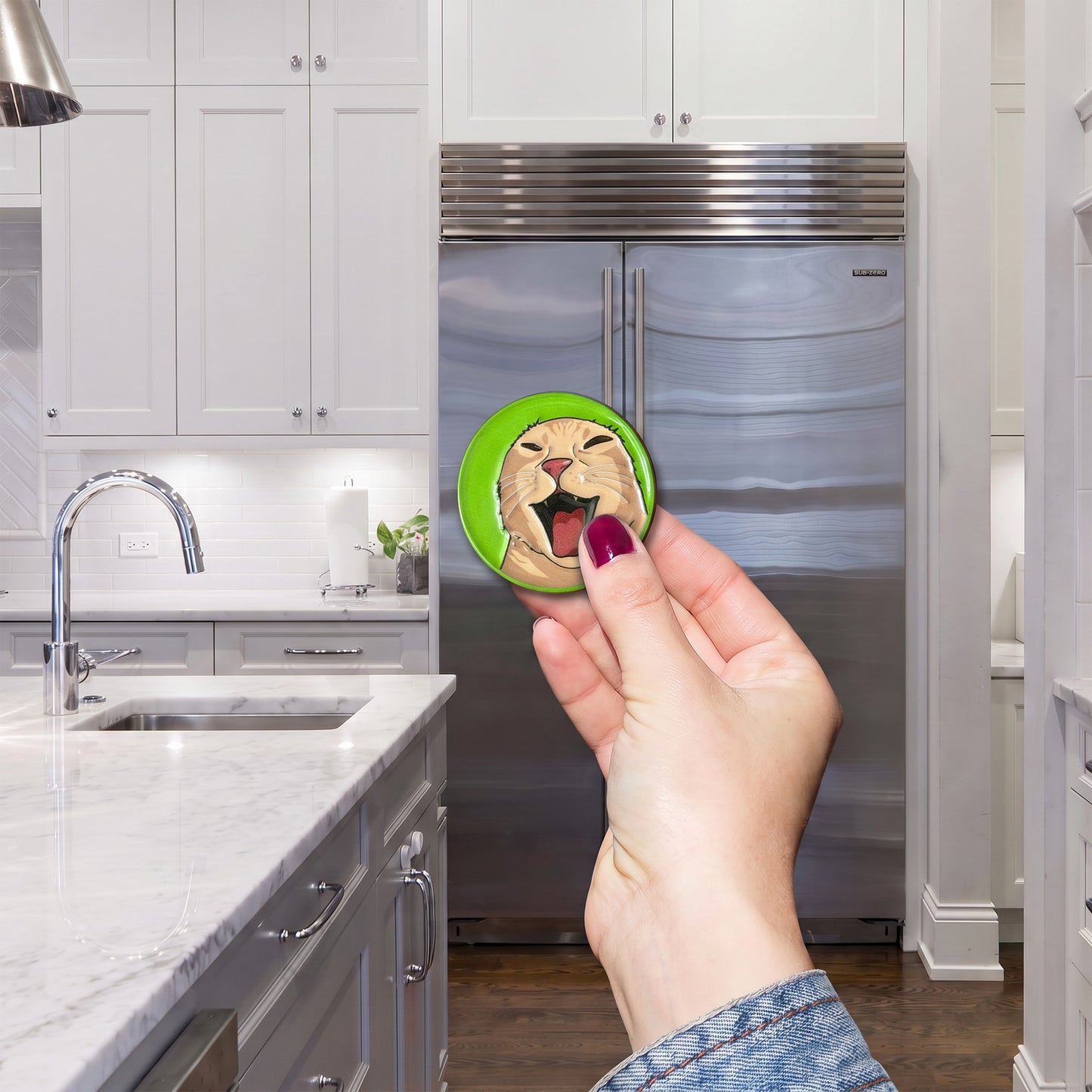 Chaos Laugh Cat Meme Magnetic Fridge Magnet