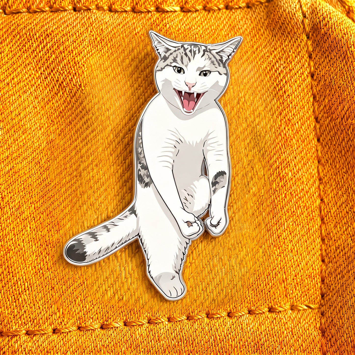Karate Cat Enamel Pin
