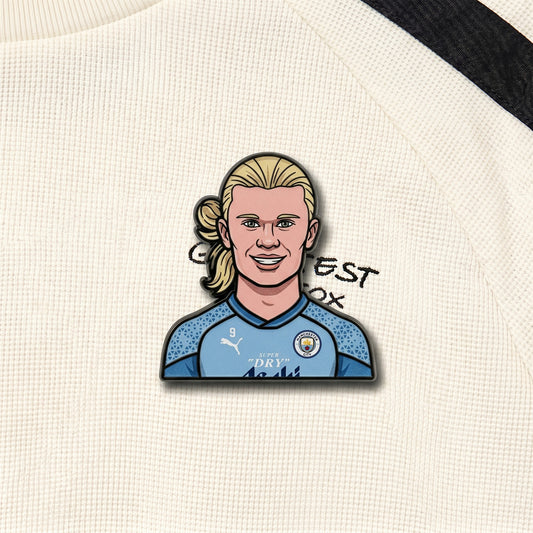 Erling Haaland Goal Machine Metal Enamel Pin Badge – Limited Edition