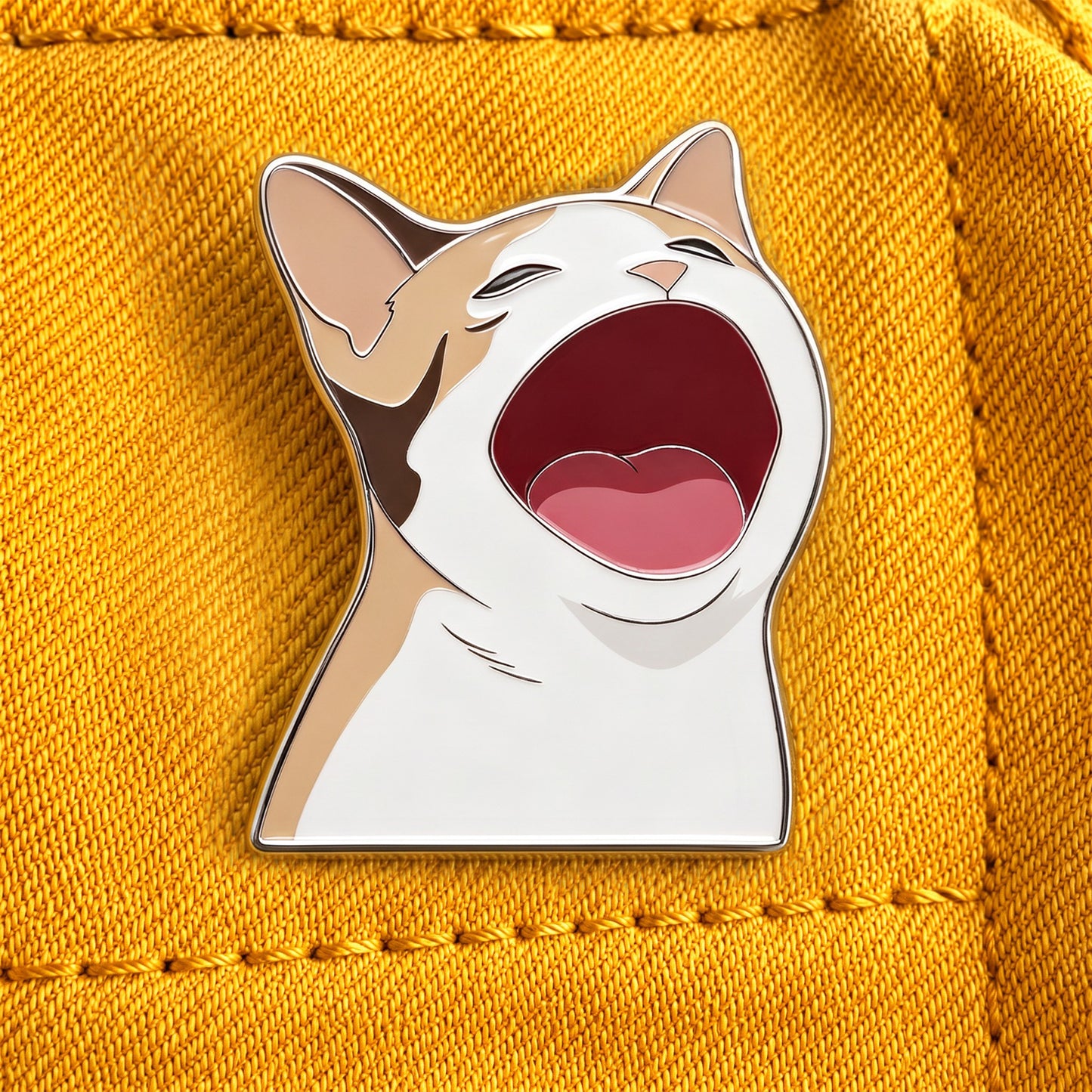 Popo Cat Meme Pin