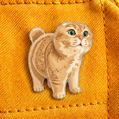 Shocked Cat Enamel Pin