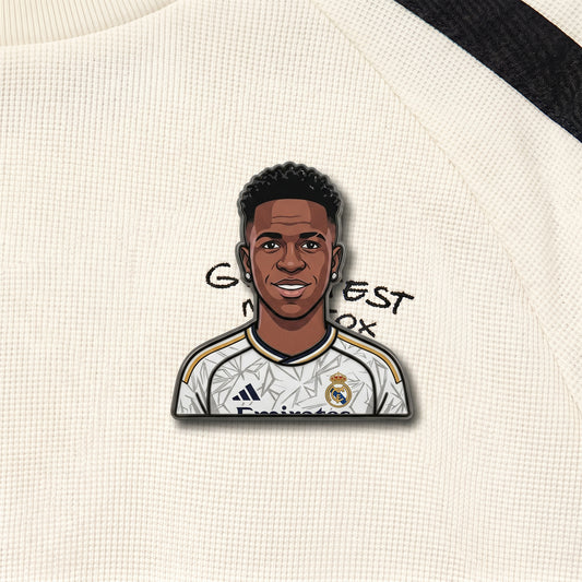 Vinícius Jr. Samba Style Metal Enamel Pin Badge – Limited Edition