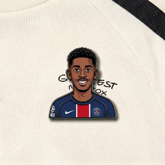 Ousmane Dembélé Speed Master Metal Enamel Pin Badge – Limited Edition