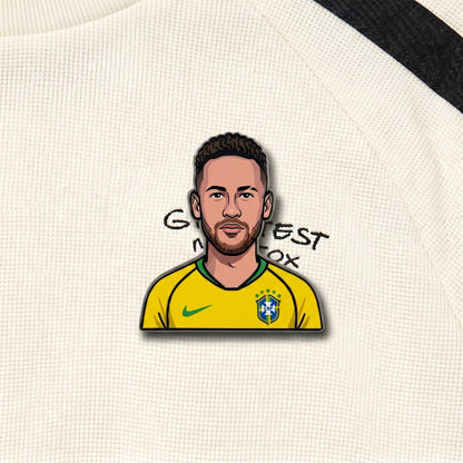 Neymar Jr. Brazilian Flair Metal Enamel Pin Badge – Limited Edition