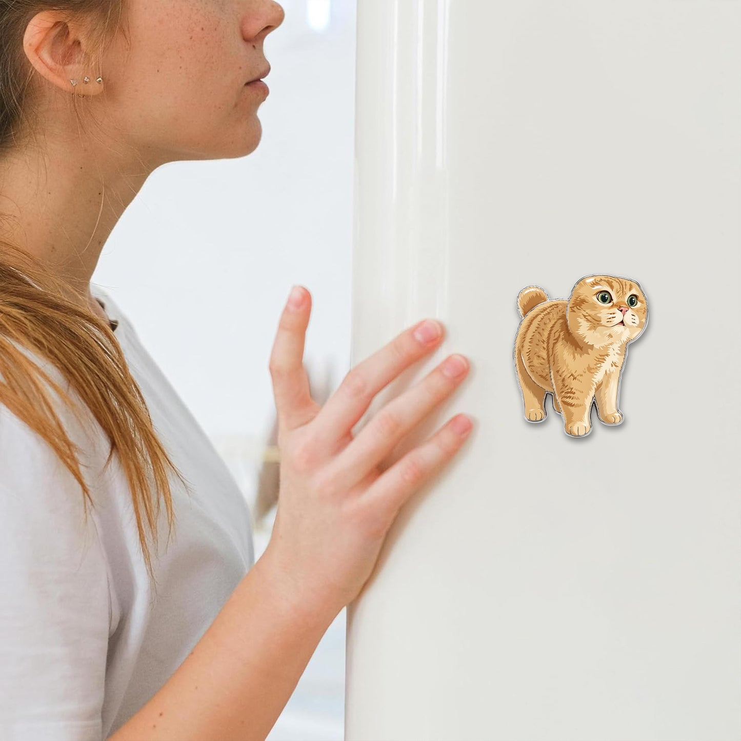 Shocked Cat Meme Magnetic Fridge Magnet