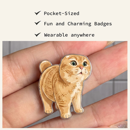 Shocked Cat Enamel Pin