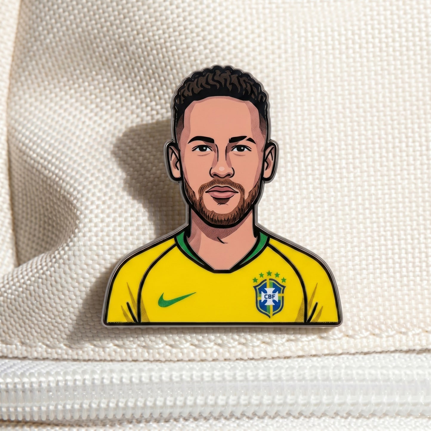 Neymar Jr. Brazilian Flair Metal Enamel Pin Badge – Limited Edition