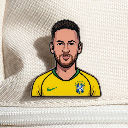 Neymar Jr. Brazilian Flair Metal Enamel Pin Badge – Limited Edition