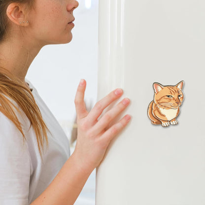 Sassy Orange Cat Meme Magnetic Fridge Magnet