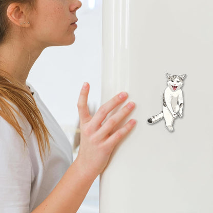 Karate Cat Meme Magnetic Fridge Magnet