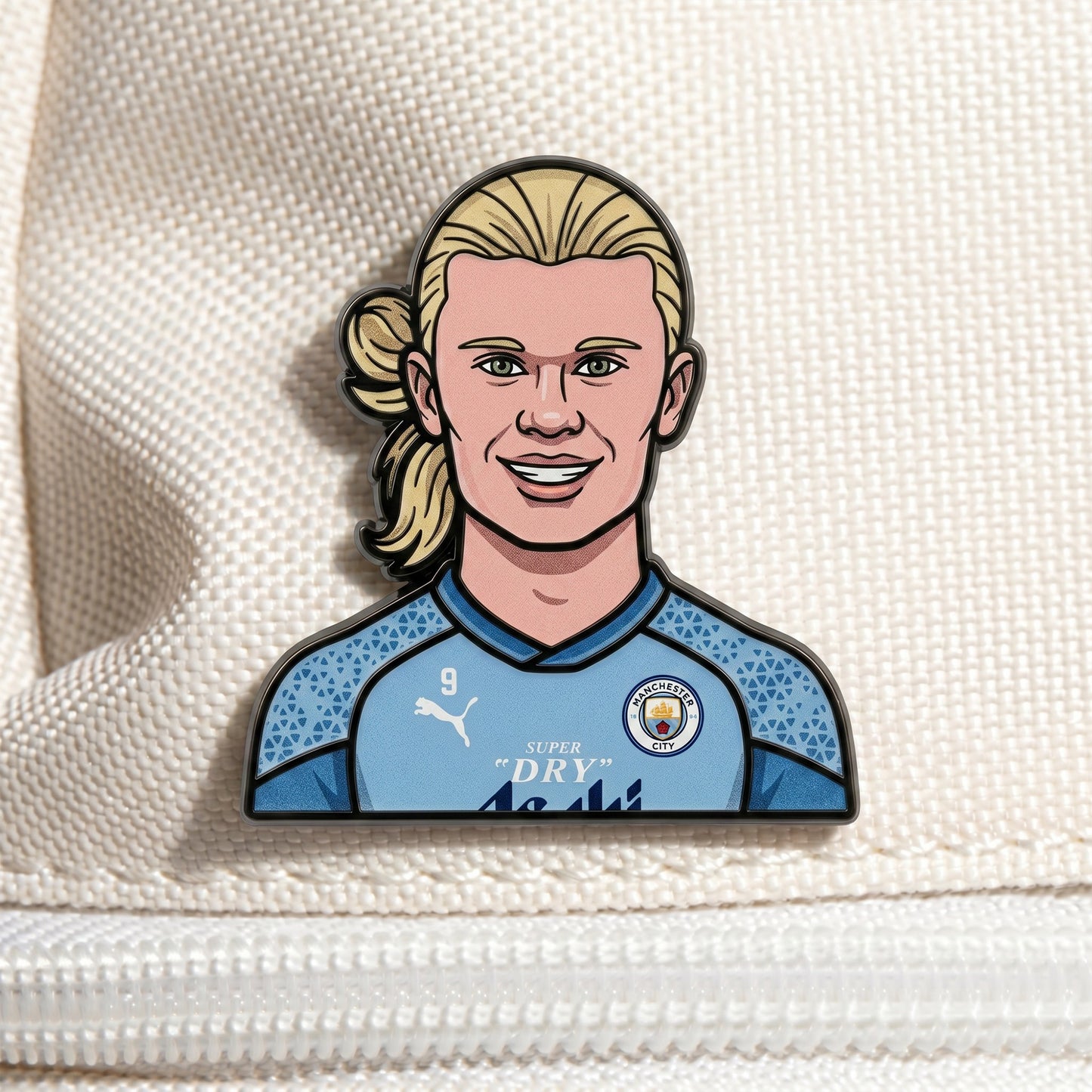 Erling Haaland Goal Machine Metal Enamel Pin Badge – Limited Edition