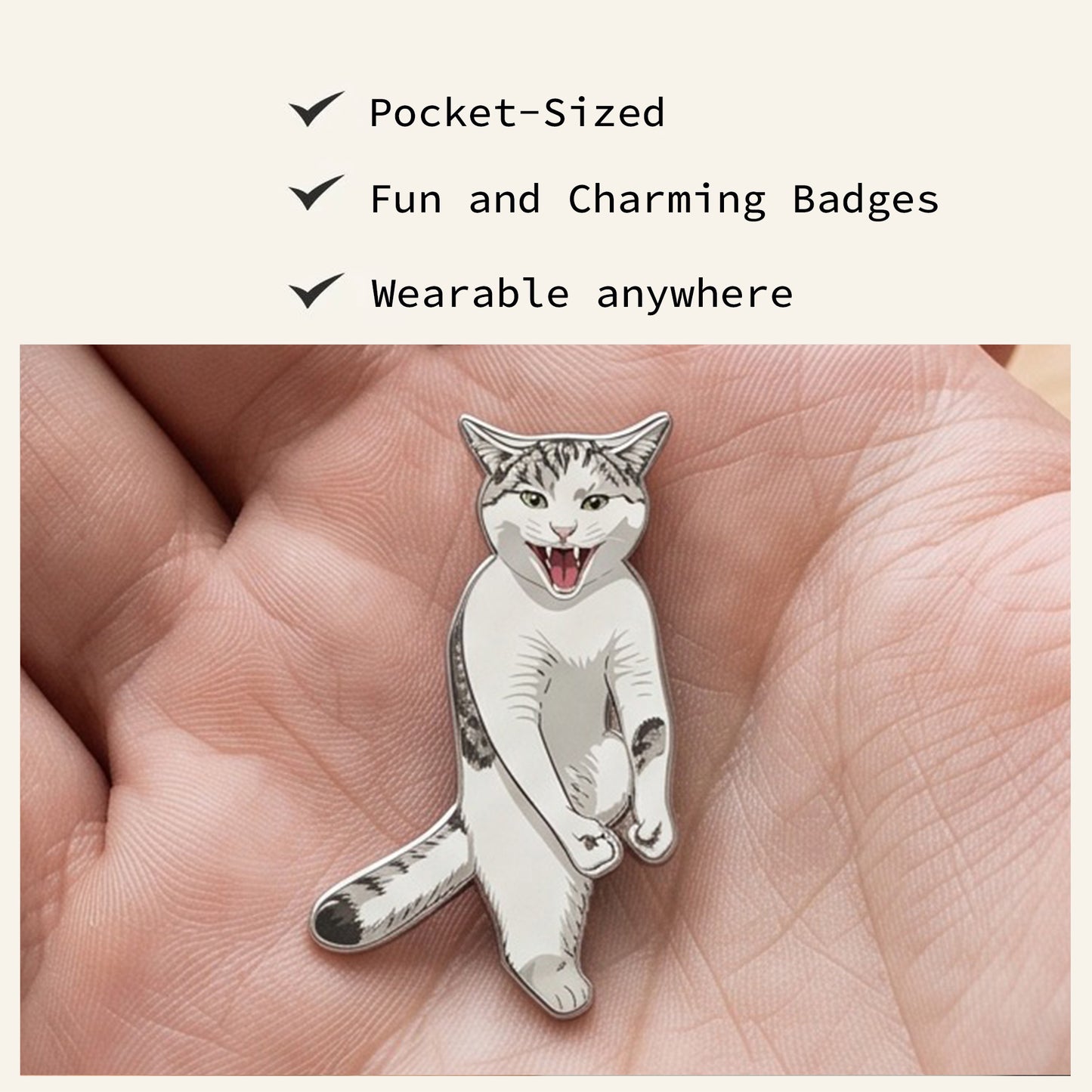 Karate Cat Enamel Pin