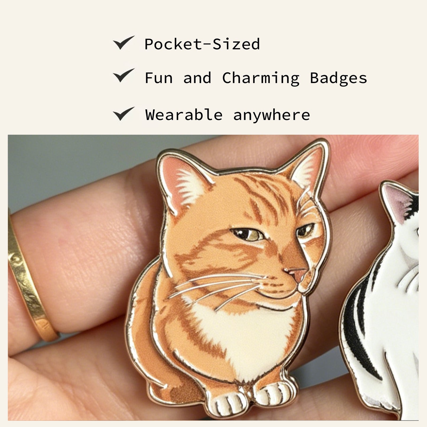 Sassy Orange Cat Enamel Pin