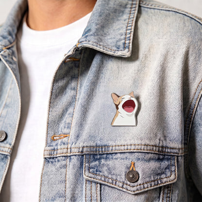 Popo Cat Meme Pin