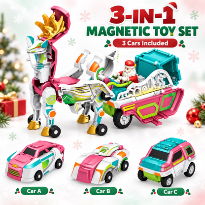 3-in-1 Transforming Robot Car Toy with Lights & Sounds – Mars Horse & Mars Deer