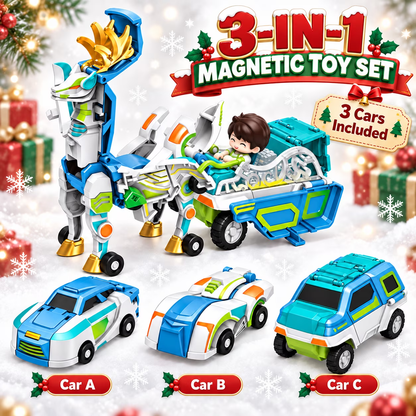 3-in-1 Transforming Robot Car Toy with Lights & Sounds – Mars Horse & Mars Deer