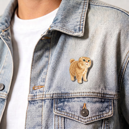Shocked Cat Enamel Pin