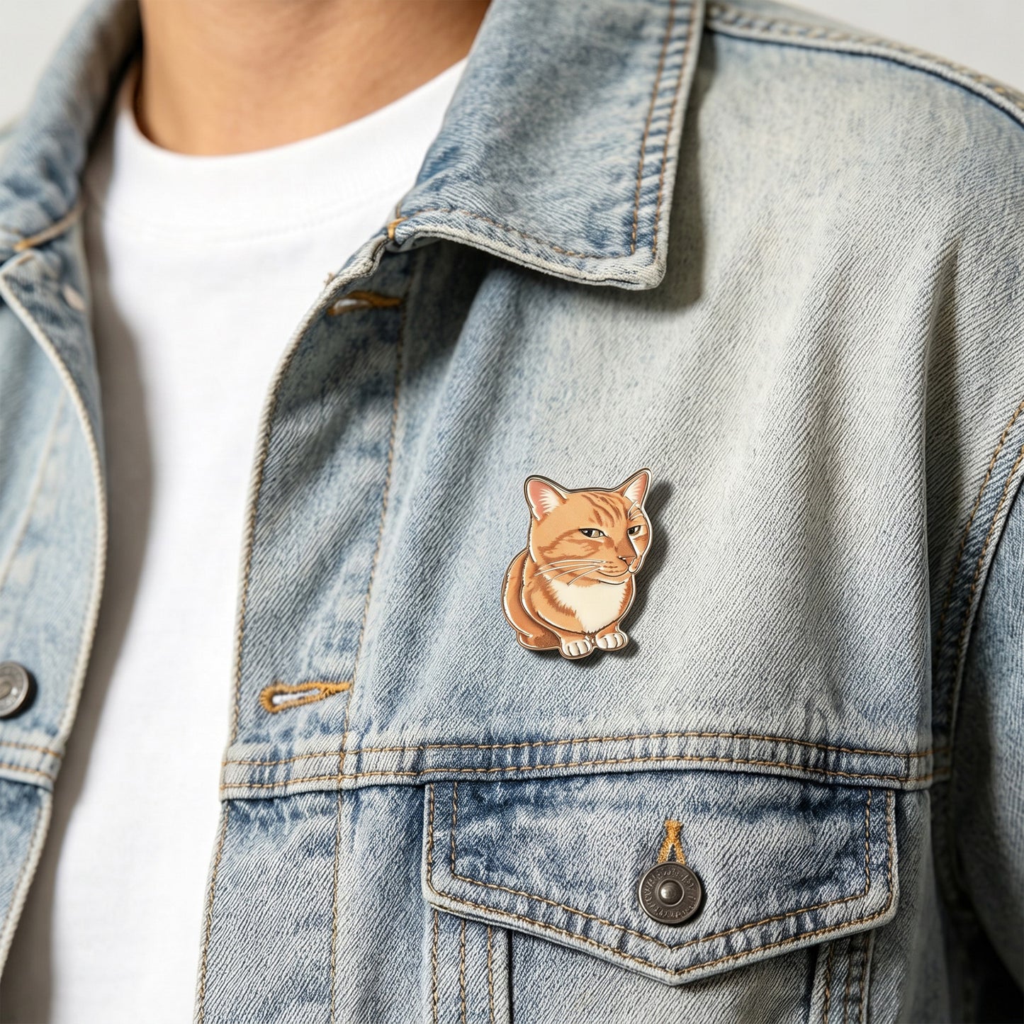Sassy Orange Cat Enamel Pin