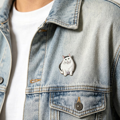 Confused Cat Enamel Pin