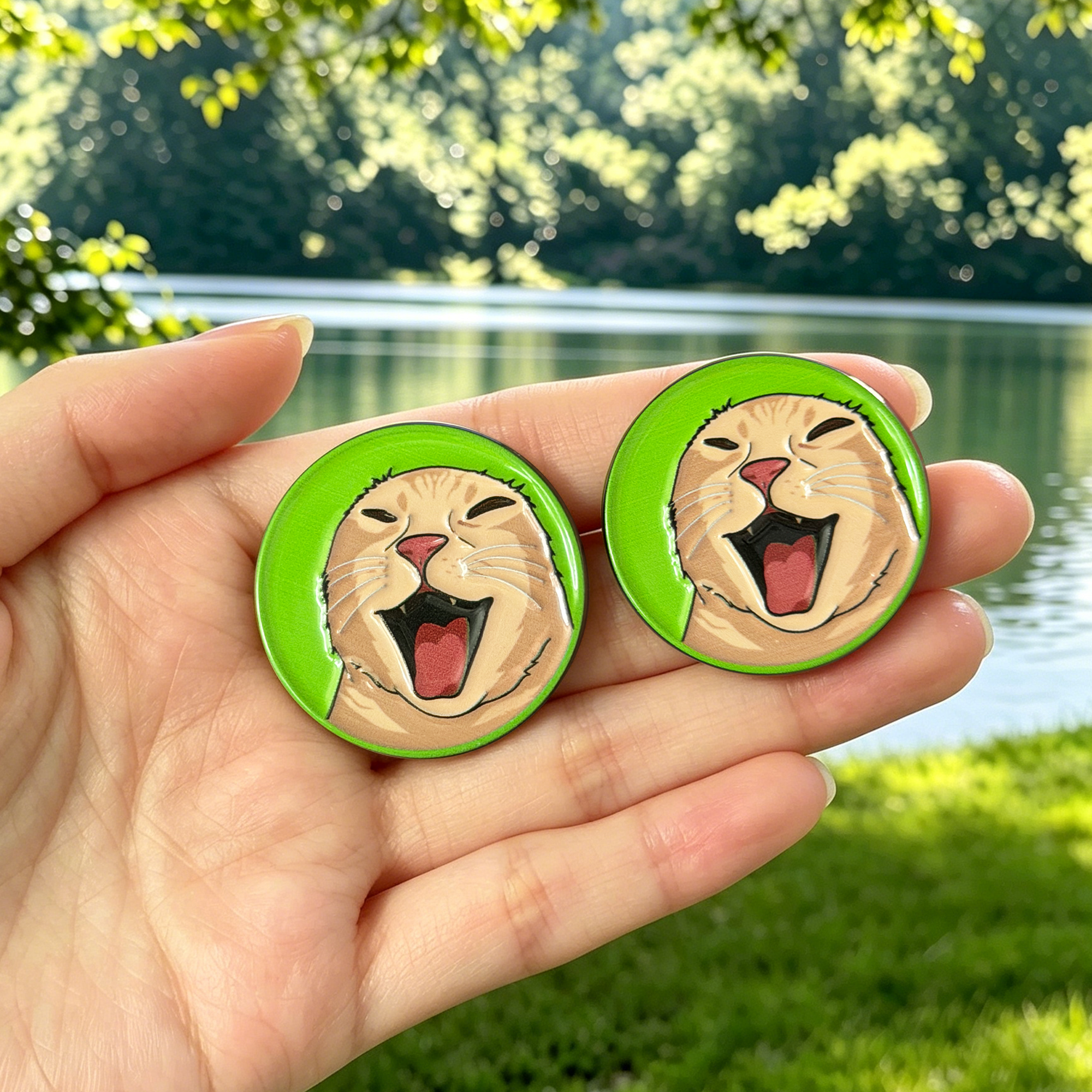 Funny Cat Badge