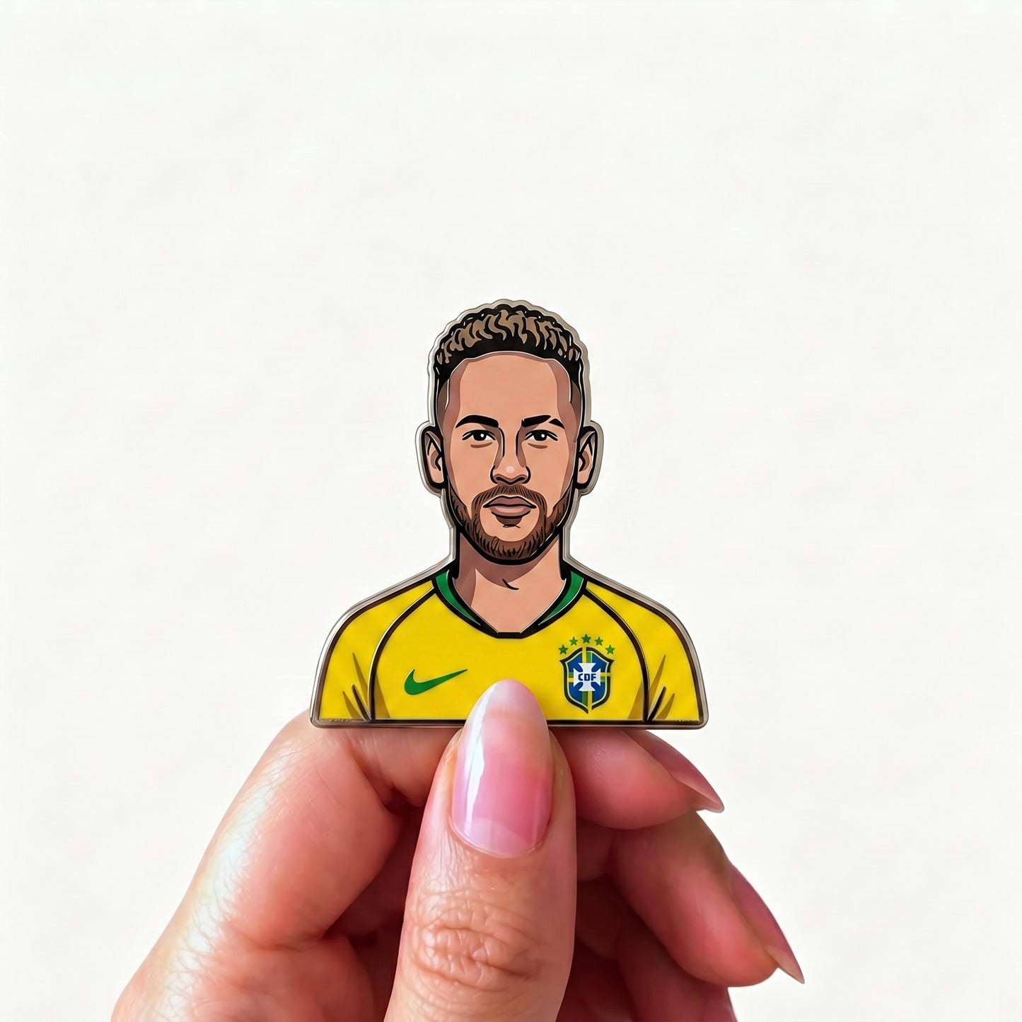 Neymar Jr. Brazilian Flair Metal Enamel Pin Badge – Limited Edition