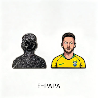 Neymar Jr. Brazilian Flair Metal Enamel Pin Badge – Limited Edition