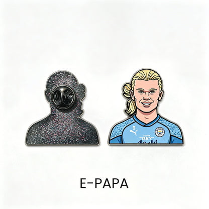 Erling Haaland Goal Machine Metal Enamel Pin Badge – Limited Edition