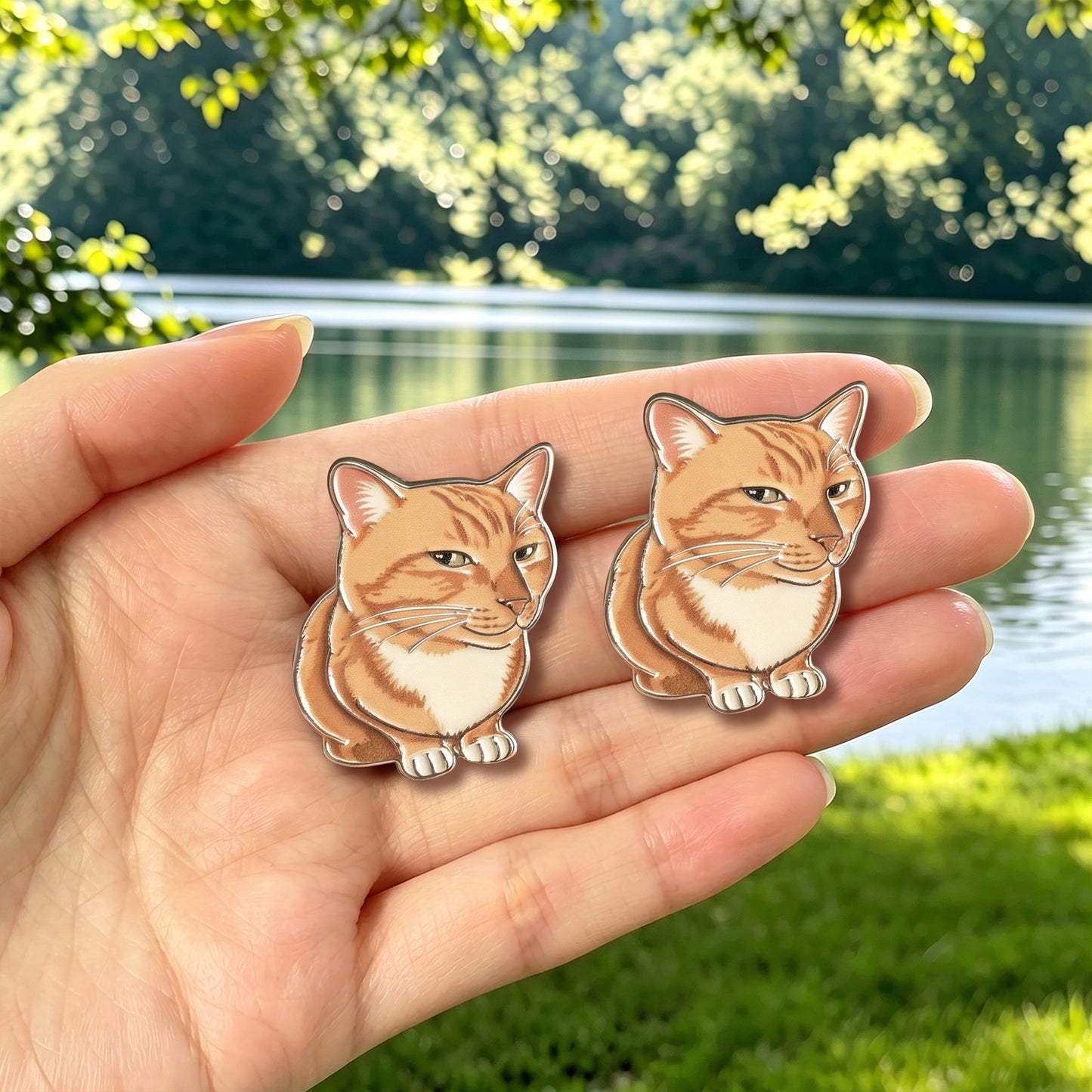 Sassy Orange Cat Enamel Pin