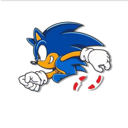 SonicWheel Funny Hedgehog Car Sticker – Cute Vinyl Decal