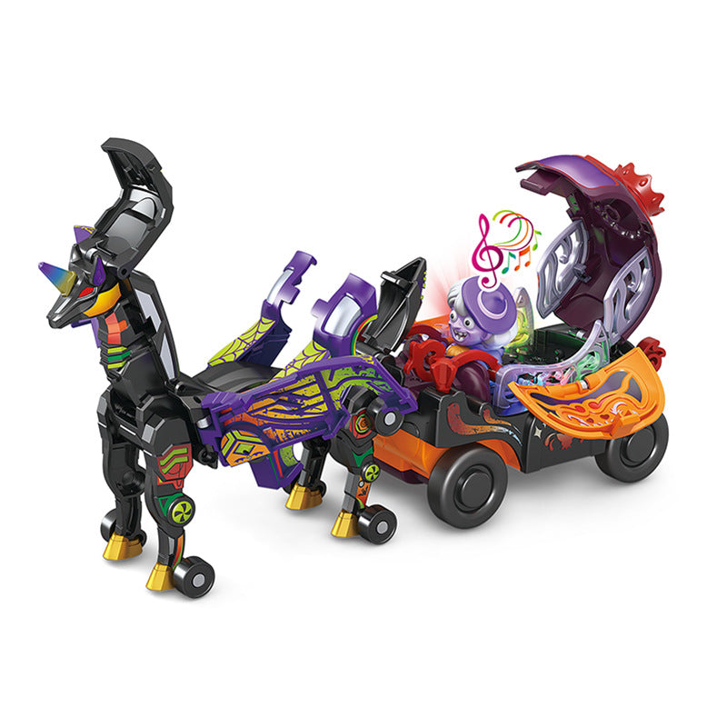 3-in-1 Transforming Robot Car Toy with Lights & Sounds – Mars Horse & Mars Deer