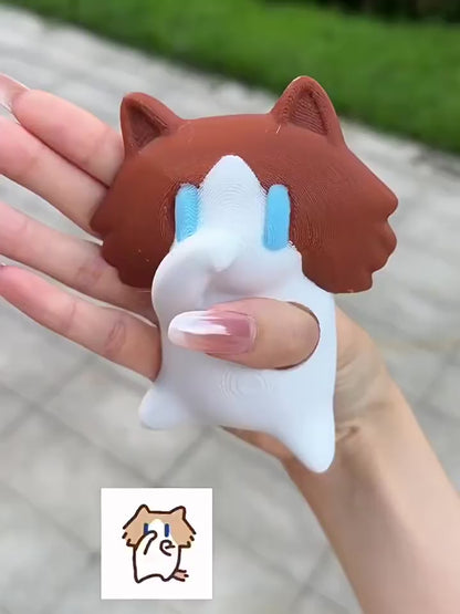 Hand-Waving Cat Figure – Pull-String & Manual Versions